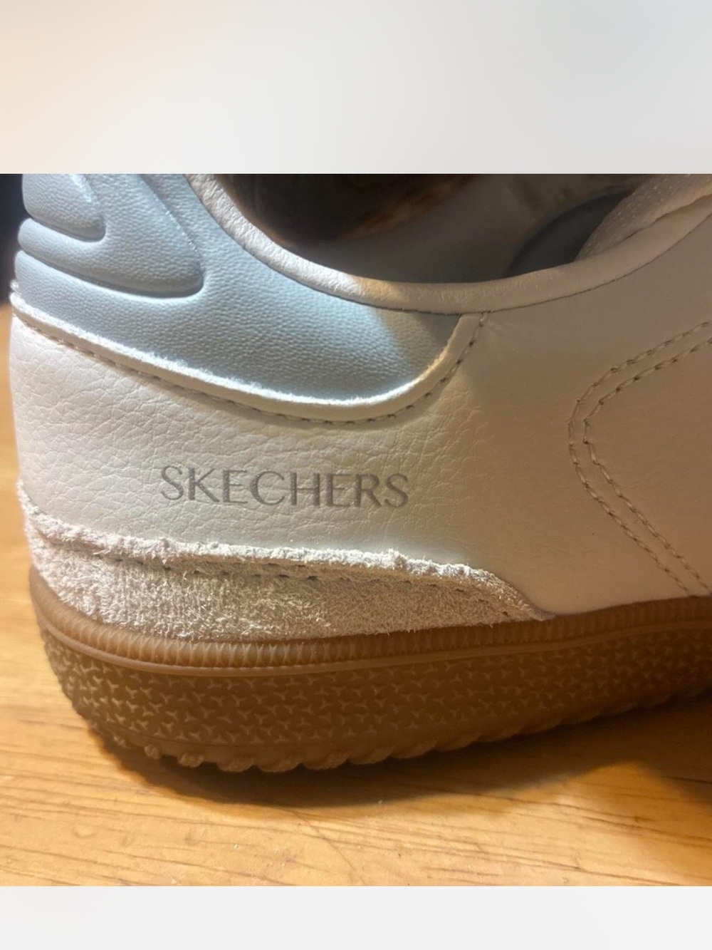 Skechers Kids White Sneaker with Gum Sole